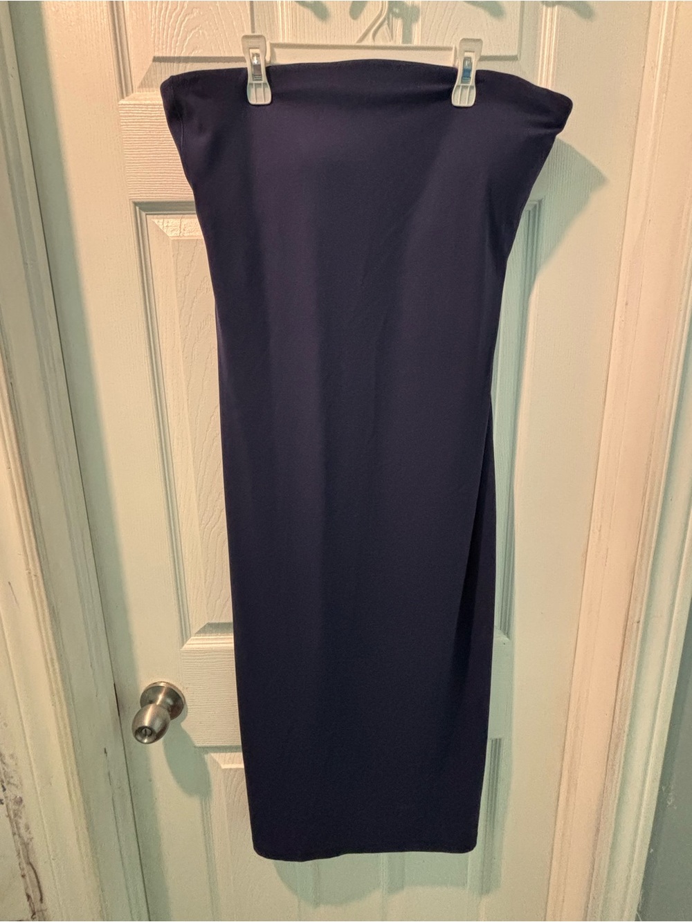New Aerie Real Me Night Out Strapless Navy Midi Bodycon Tube Dress